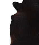Solid Black Cowhide Rug #A12395