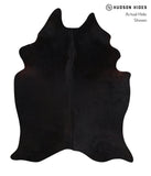 Solid Black Cowhide Rug #A12413