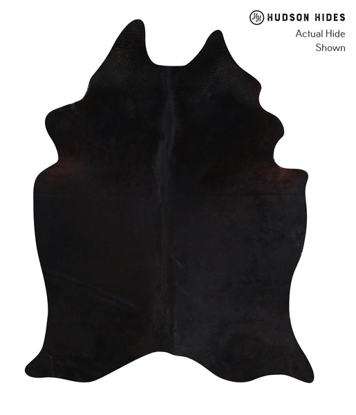 Solid Black Cowhide Rug #A12413