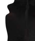 Solid Black Cowhide Rug #A12413