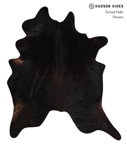 Solid Black Cowhide Rug #A12414