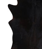 Solid Black Cowhide Rug #A12415
