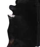 Solid Black Cowhide Rug #A12431