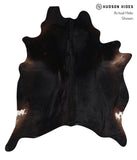 Solid Black Cowhide Rug #A12437