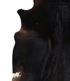Solid Black Cowhide Rug #A12437