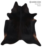 Solid Black Cowhide Rug #A12453