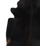 Solid Black Cowhide Rug #A12453