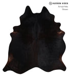 Solid Black Cowhide Rug #A12465
