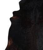 Solid Black Cowhide Rug #A12465