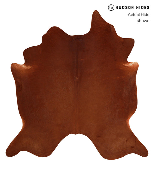 Solid Brown Cowhide Rug #A12470