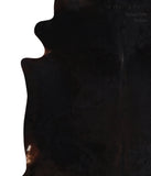 Solid Black Cowhide Rug #A12471