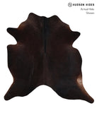 Solid Black Cowhide Rug #A12473