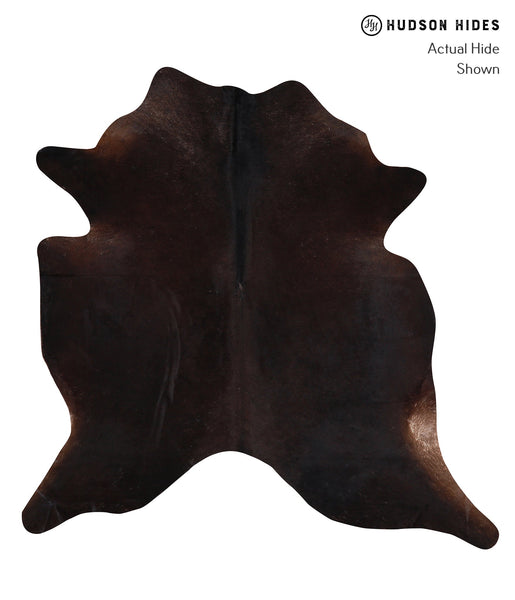 Solid Black Cowhide Rug #A12473