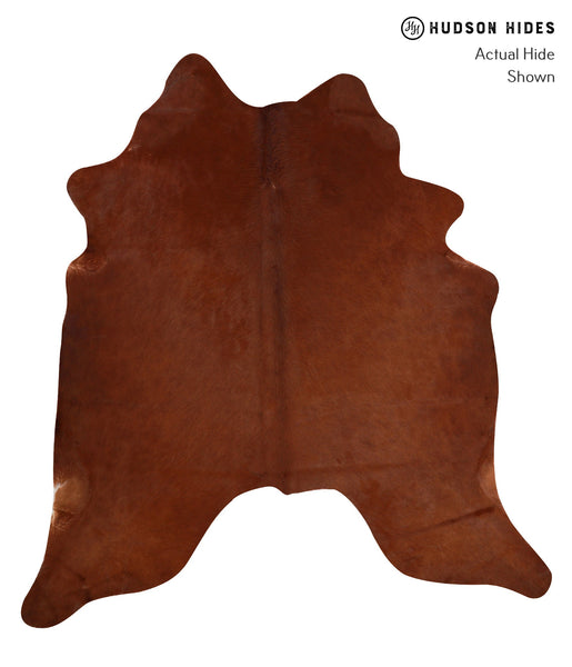 Solid Brown Cowhide Rug #A12477