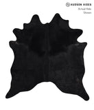 Solid Black Cowhide Rug #A12480