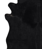 Solid Black Cowhide Rug #A12480