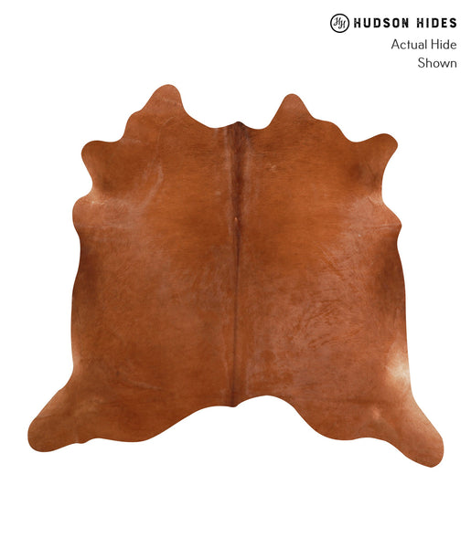 Solid Brown Cowhide Rug #A12490