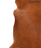 Solid Brown Cowhide Rug #A12490
