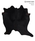 Solid Black Cowhide Rug #A12511