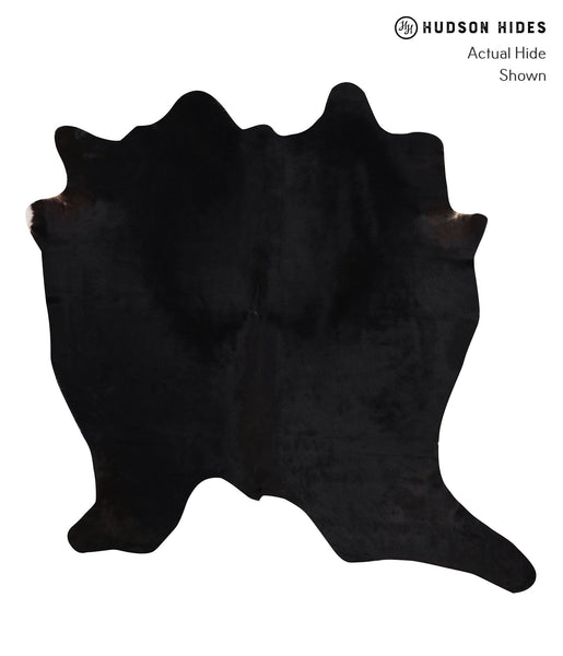 Solid Black Cowhide Rug #A12511