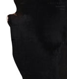 Solid Black Cowhide Rug #A12511