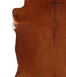 Solid Brown Cowhide Rug #A12520