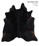Solid Black Cowhide Rug #A12522