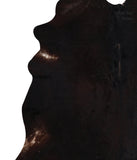 Solid Black Cowhide Rug #A12529