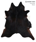 Solid Black Cowhide Rug #A12535