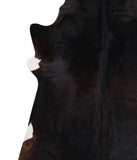 Solid Black Cowhide Rug #A12535