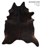Solid Black Cowhide Rug #A12536