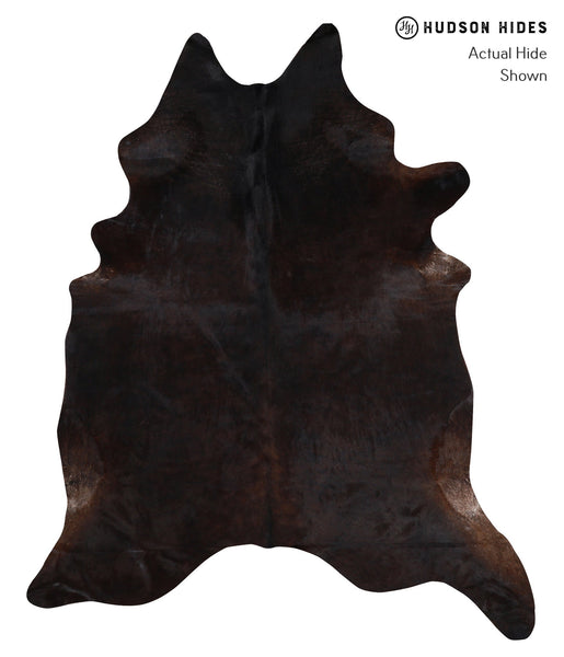 Solid Black Cowhide Rug #A12536