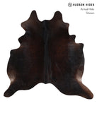 Solid Black Cowhide Rug #A12539