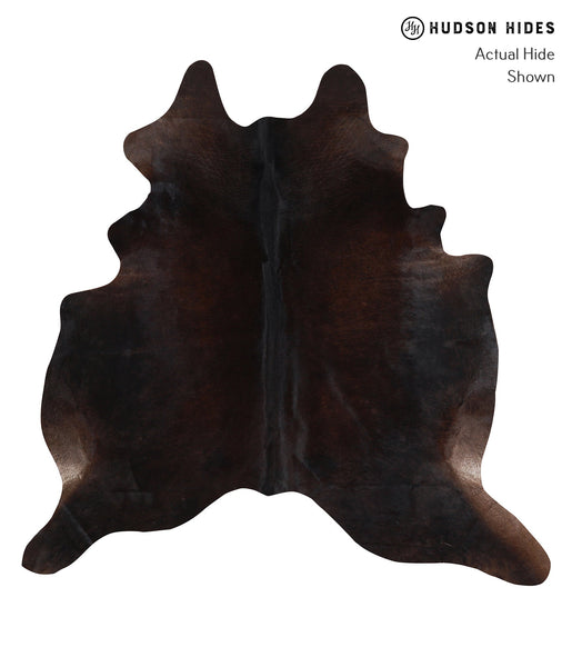 Solid Black Cowhide Rug #A12539