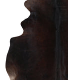 Solid Black Cowhide Rug #A12539