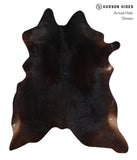 Solid Black Cowhide Rug #A12542