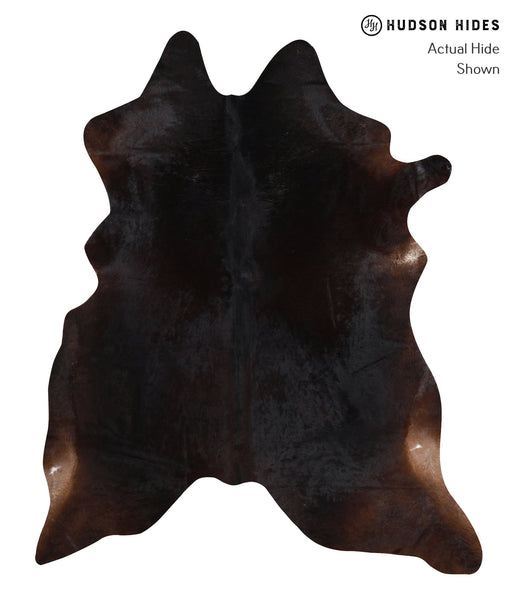Solid Black Cowhide Rug #A12542