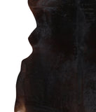 Solid Black Cowhide Rug #A12542