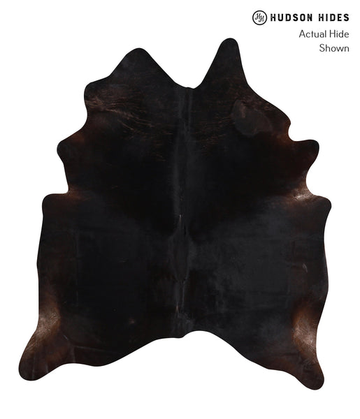 Solid Black Cowhide Rug #A12551