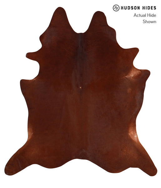 Solid Brown Cowhide Rug #A12557