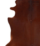 Solid Brown Cowhide Rug #A12557