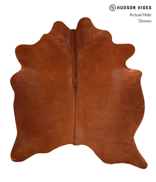 Solid Brown Cowhide Rug #A12565