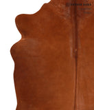 Solid Brown Cowhide Rug #A12565