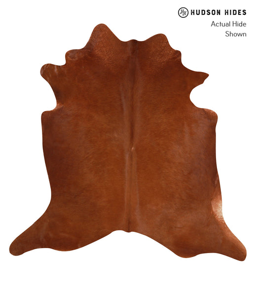 Solid Brown Cowhide Rug #A12567