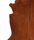 Solid Brown Cowhide Rug #A12567