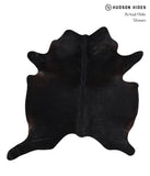 Solid Black Cowhide Rug #A12569