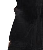 Solid Black Cowhide Rug #A12572
