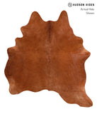 Solid Brown Cowhide Rug #A12573