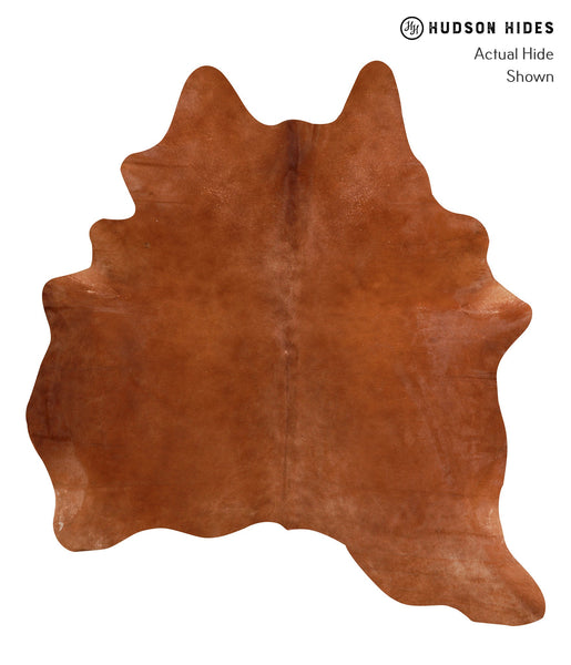 Solid Brown Cowhide Rug #A12573