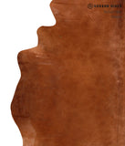 Solid Brown Cowhide Rug #A12573